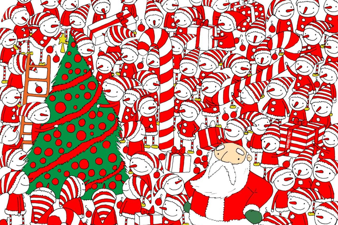 У вас 100%-ное зрение, если вы сможете найти шапку Санта Клауса на этой картинке. Проверьте себя!