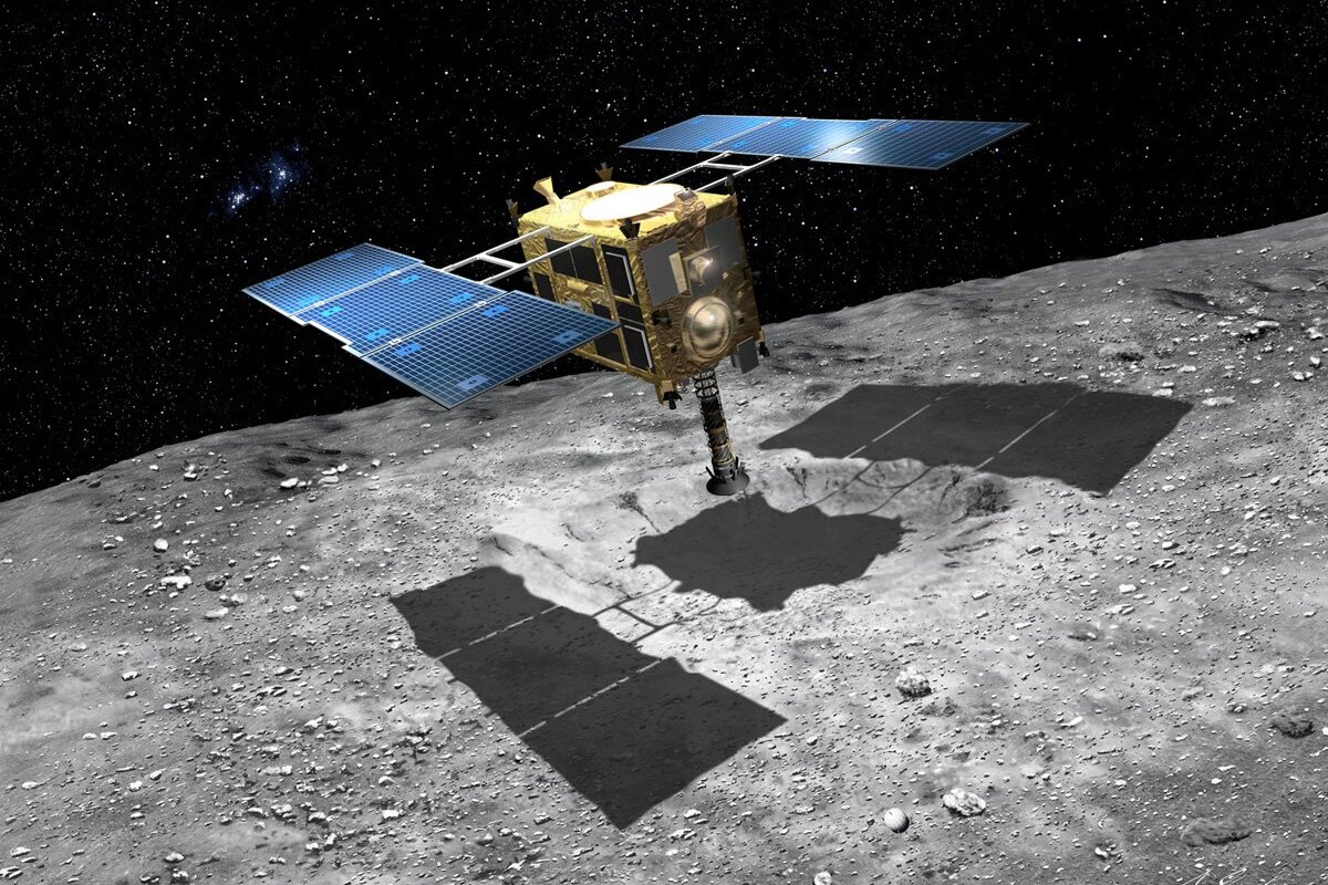 Космическое зрелище: как японский корабль Хаябуса-2 астероид расстрелял