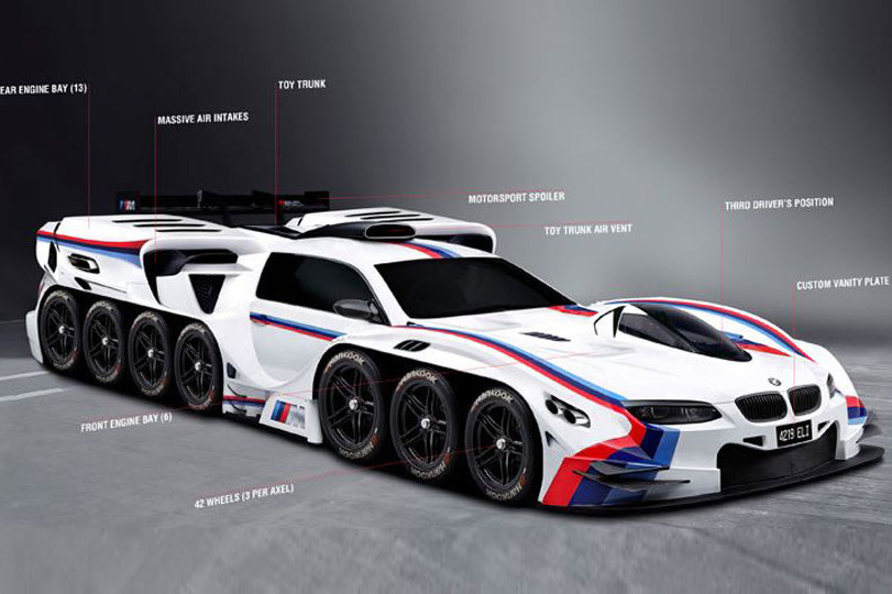 Удивительный автомобиль с 42 колесами: история о том, как компания BMW исполнила детскую мечту