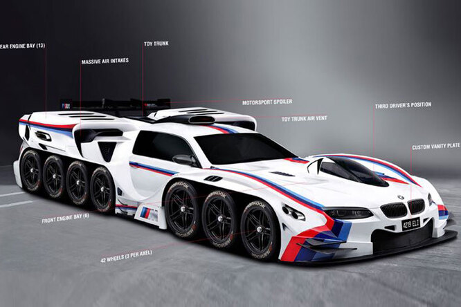 Автомобиль с 42 колесами: детская мечта, которую исполнила BMW
