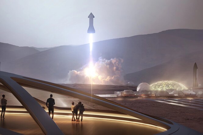 Появились новые подробности о том, как Илон Маск видит будущее на Марсе