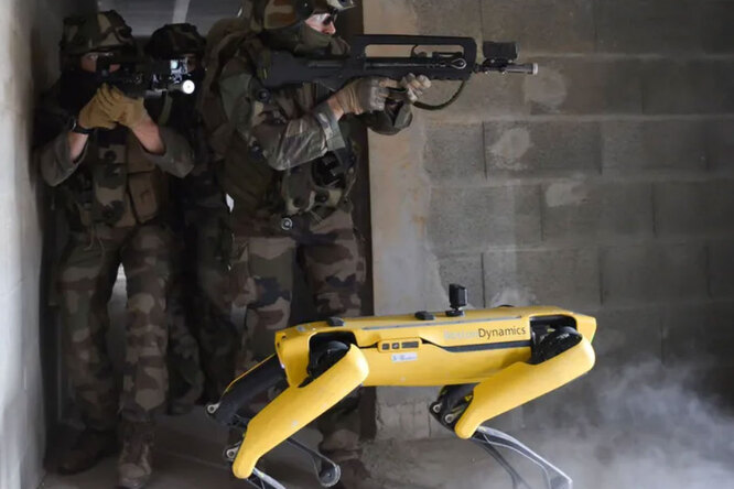 Французская армия испытала робота-собаку в боевых условиях