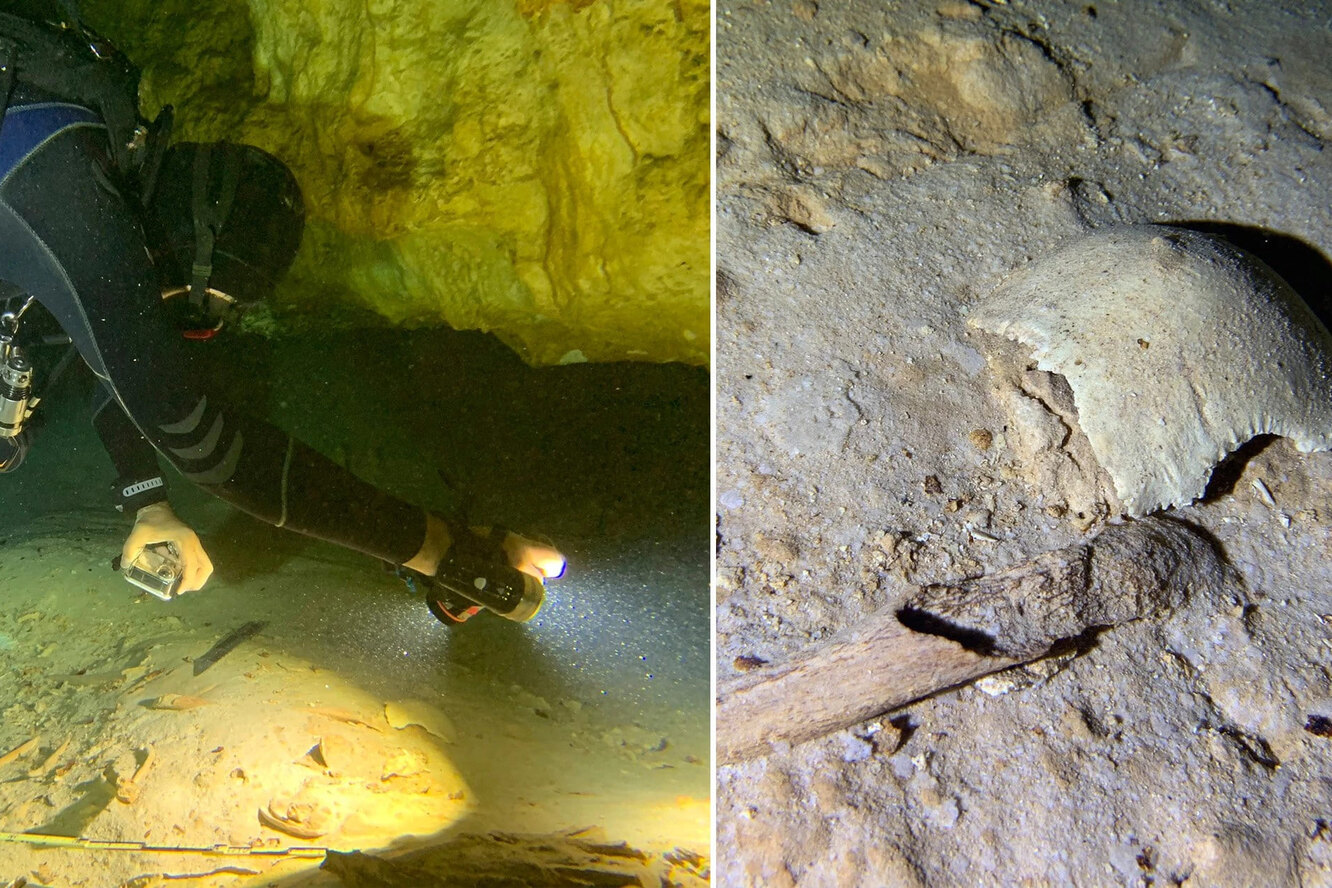 В затопленной пещере в Мексике нашли скелет человека, которому 8000 лет