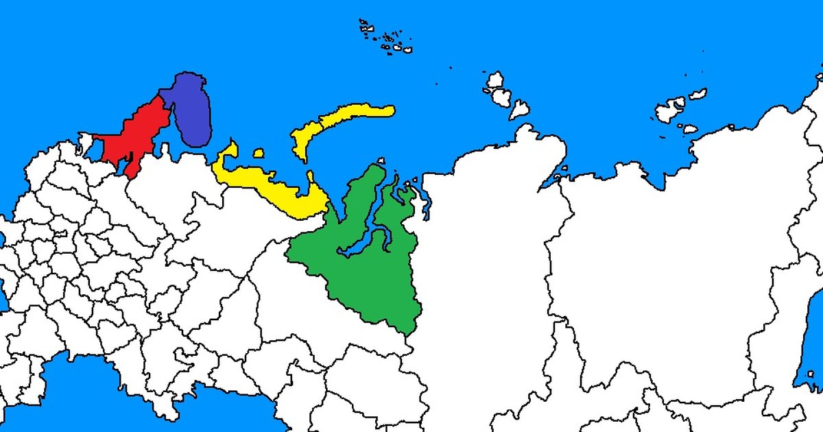 Простой вопрос по географии России, в котором ошибается 80% жителей страны. Каким цветом выделена Мурманская область?